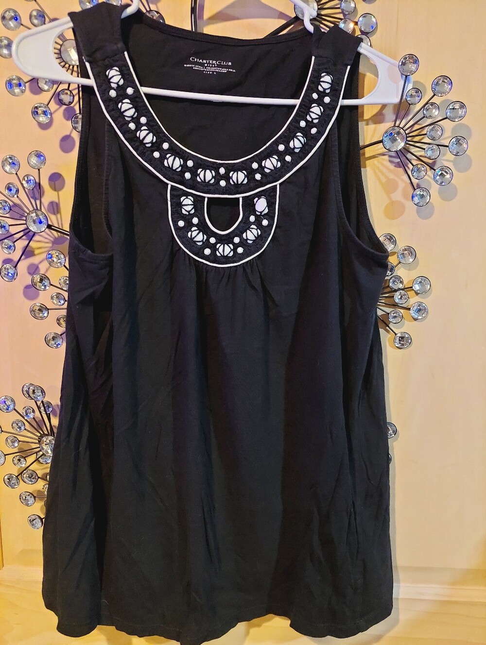 black tank top w "jewels"